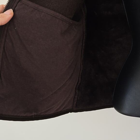 Banana Republic Faux Fur Vest Minimalist Neutral Quiet Luxury Medium Dark Brown - Picture 4 of 7